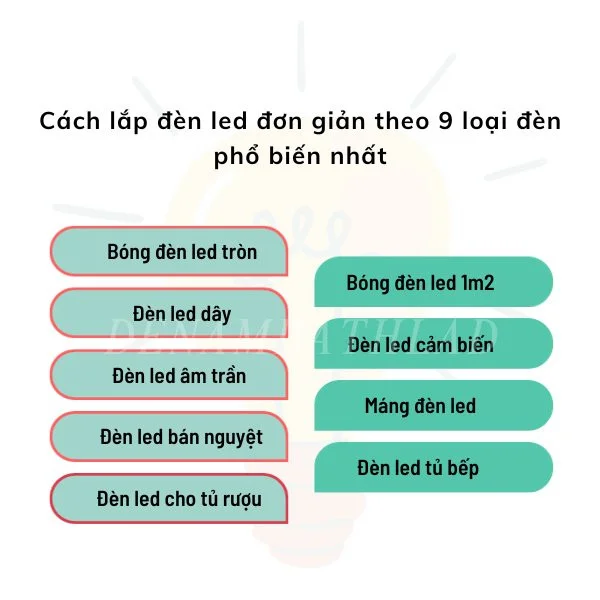 Cách lắp đèn led đơn giản theo 9 loại đèn phổ biến nhất