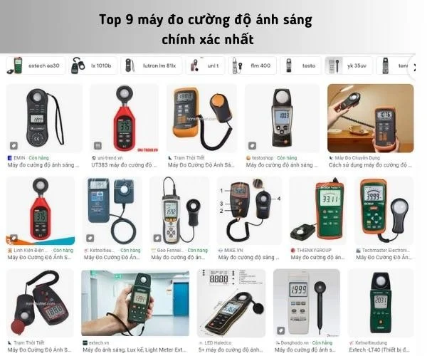 Top 8 máy đo cường độ ánh sáng chính xác nhất 2024