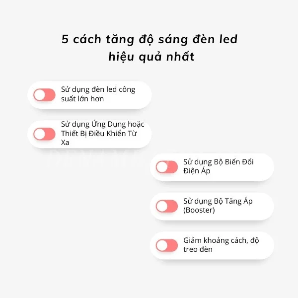 5 cách tăng độ sáng của đèn led