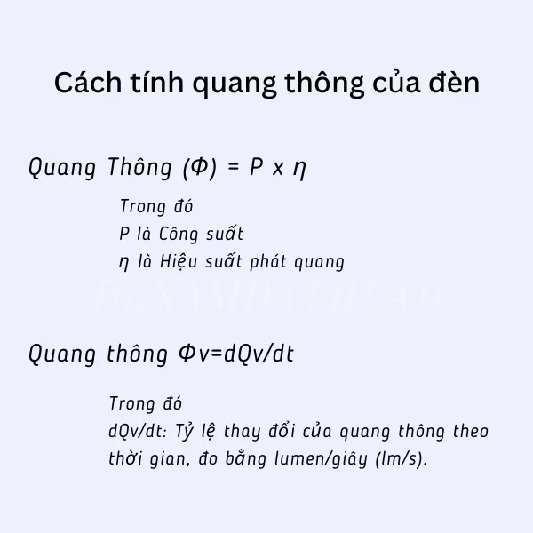 cánh tính Quang thông đèn led