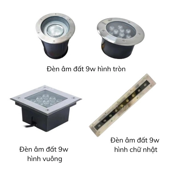 Phân loại đèn led âm đất theo hình dạng