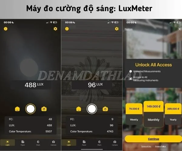 App đo ánh sáng LuxMeter