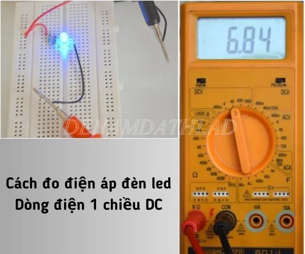 Cách đo điện áp đèn led dòng điện 1 chiều