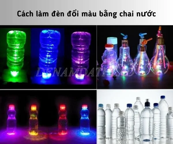 Cách làm đèn đổi màu bằng chai nước