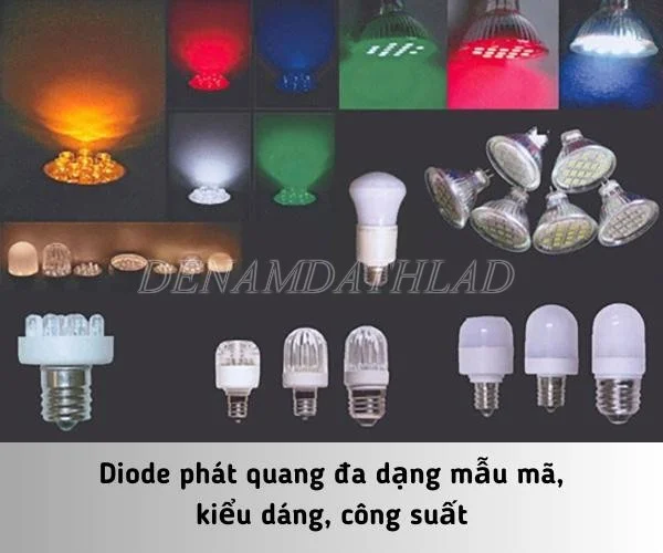 Diode phát quang đa dạng kiểu dáng - mẫu mã - công suất