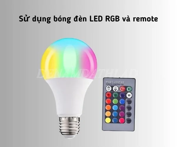 Sử dụng bóng đèn LED RGB và remote