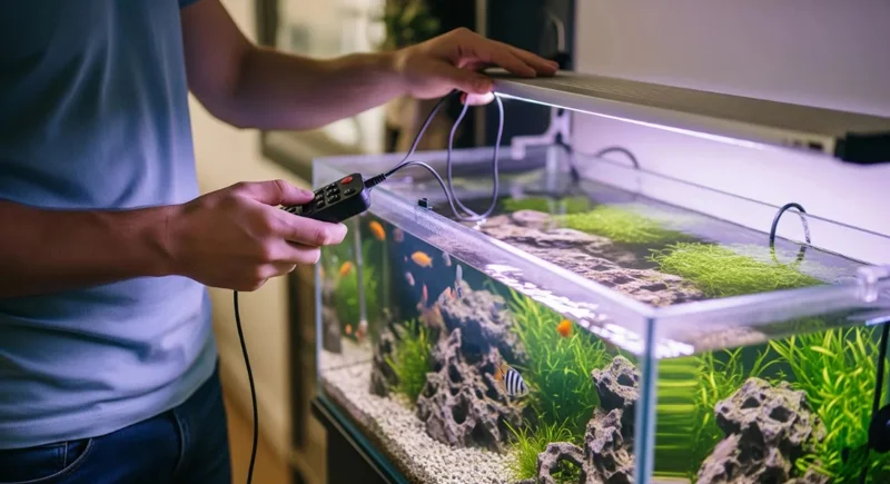 Cách lắp đèn treo bể cá