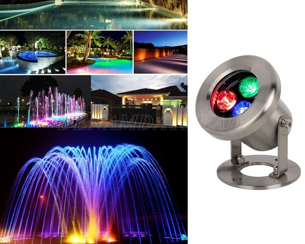 Kiểu dáng đèn LED âm đất dạng đế RGB